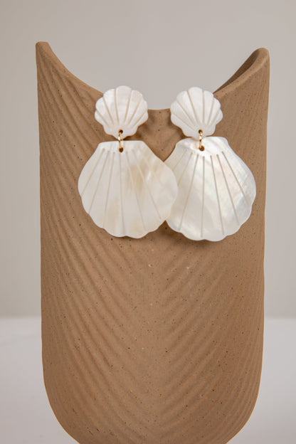 Cora Gold Seashell Drop Earrings