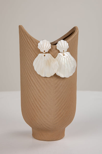 Cora Gold Seashell Drop Earrings