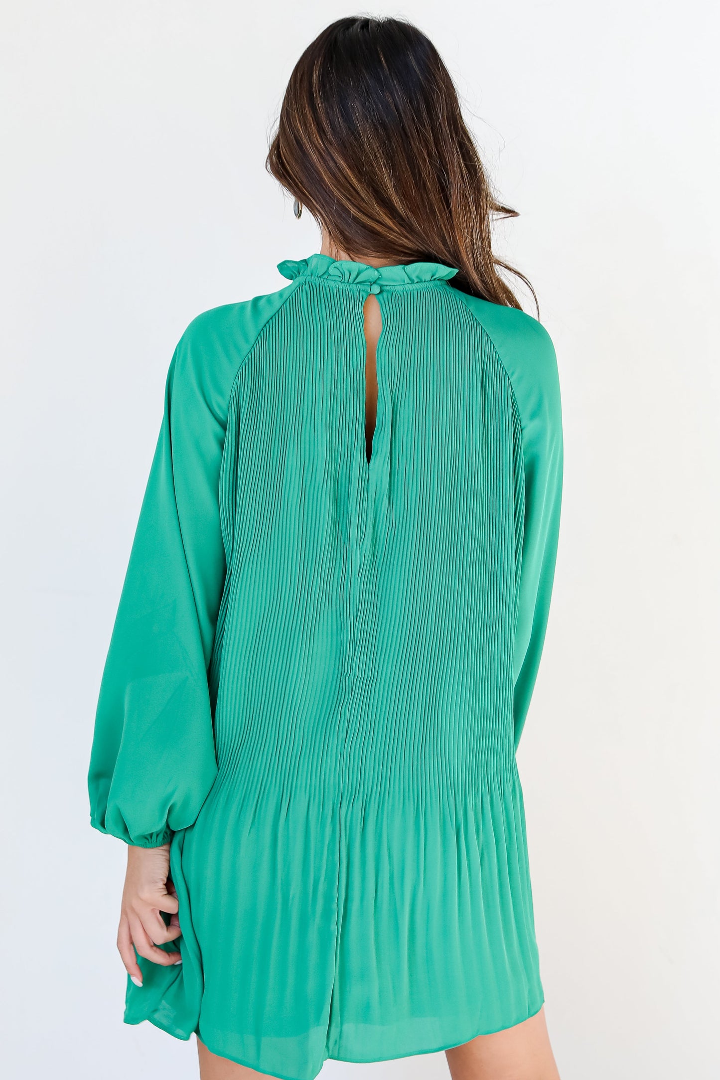 Always In Harmony Pleated Mini Dress