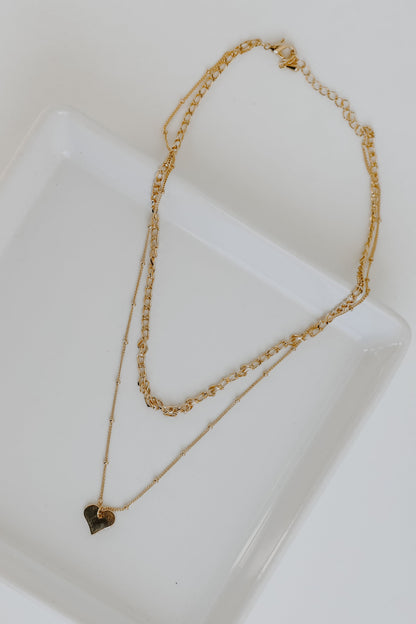 Alexis Gold Heart Layered Necklace