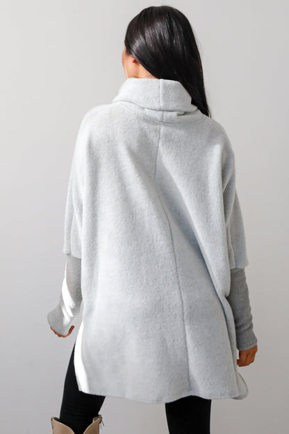 Cozy Weekends Heather Olive Soft Knit Cowl Neck Top - DOORBUSTER