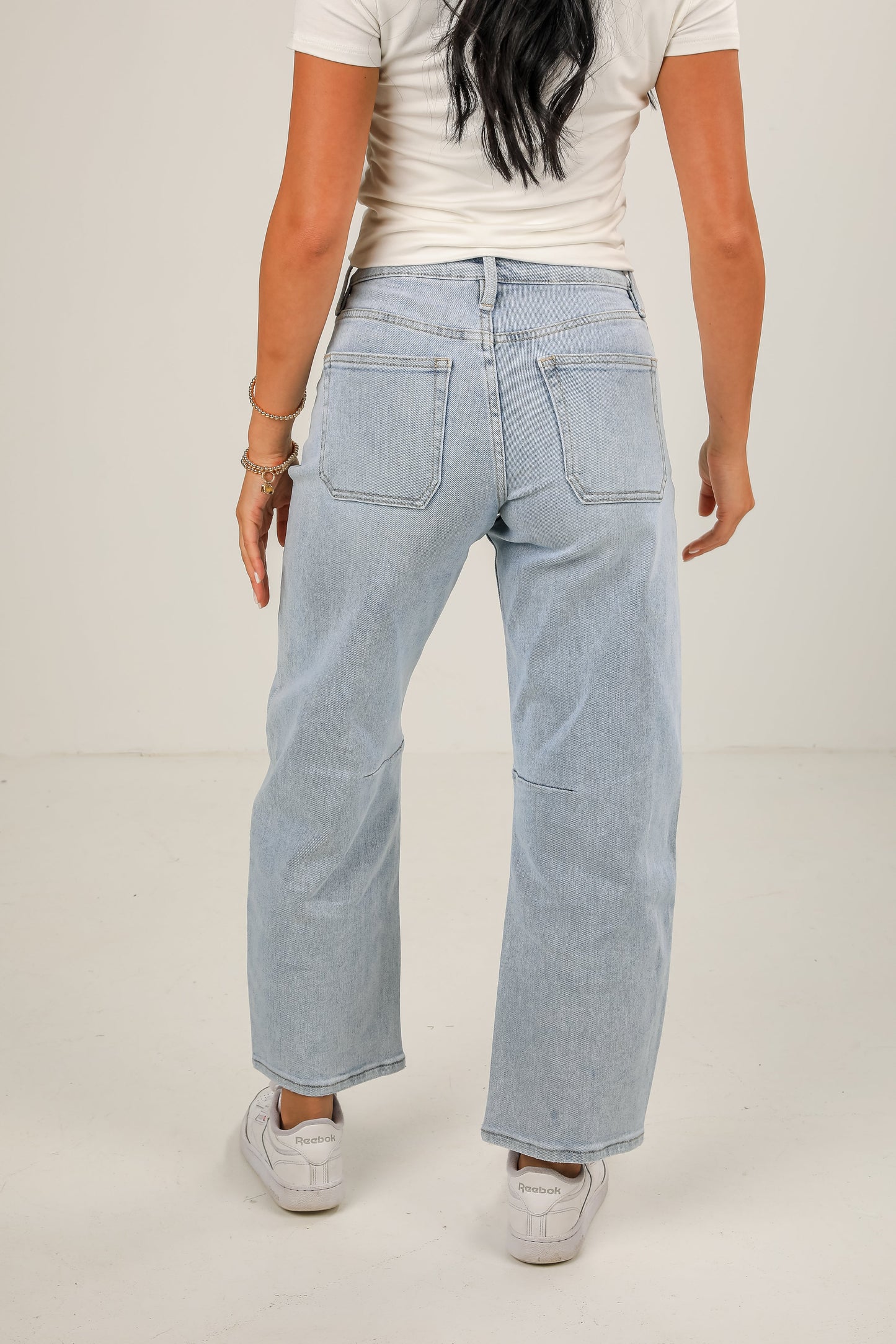 Brynne Light Wash High-Rise Barrel Jeans