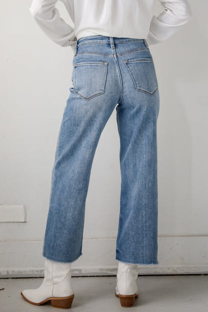 Abigail Medium Wash High Rise Wide Leg Jeans