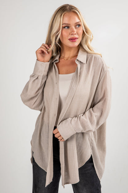 Allison Oversized Button-Up Blouse