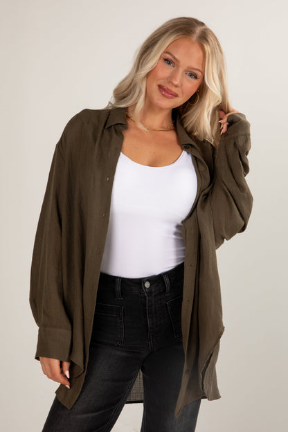 Allison Oversized Button-Up Blouse