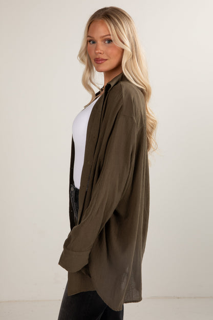 Allison Oversized Button-Up Blouse