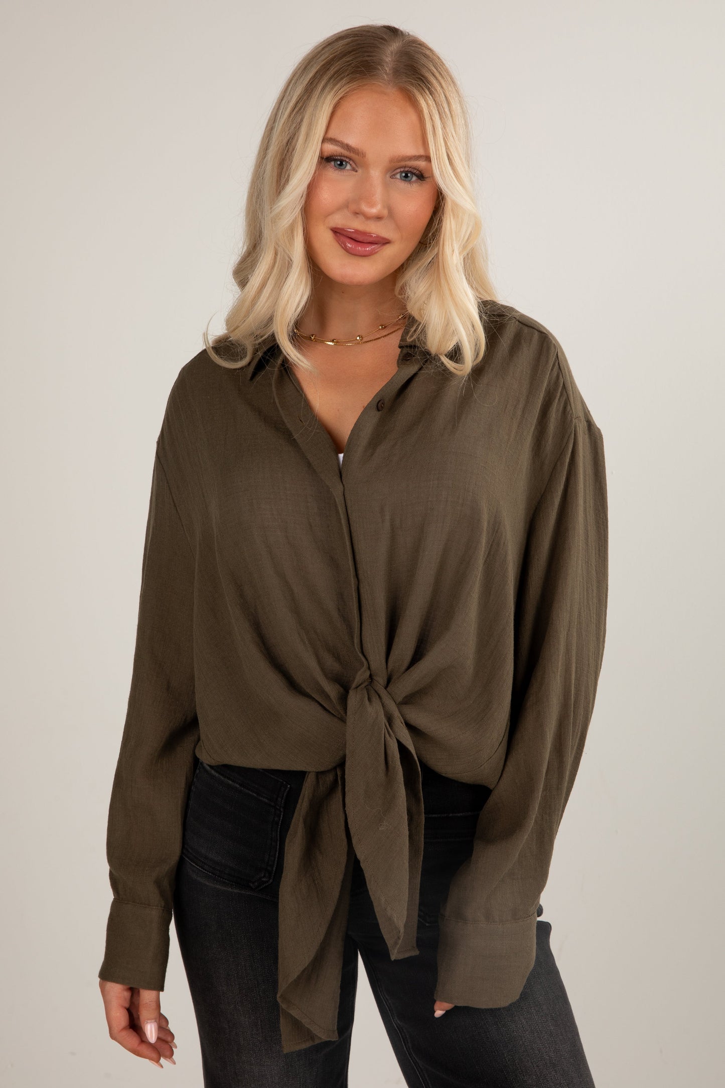 Allison Oversized Button-Up Blouse