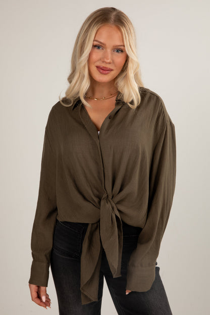 Allison Oversized Button-Up Blouse
