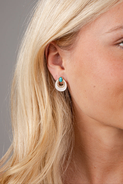 Adysen Pearl White Drop Earrings