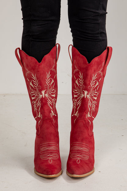 Always A Step Ahead Red Western Boots