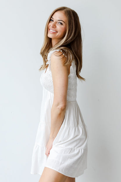 Country Club Smocked Tiered Mini Dress