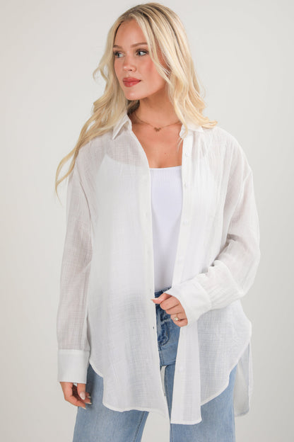 Allison Oversized Button-Up Blouse