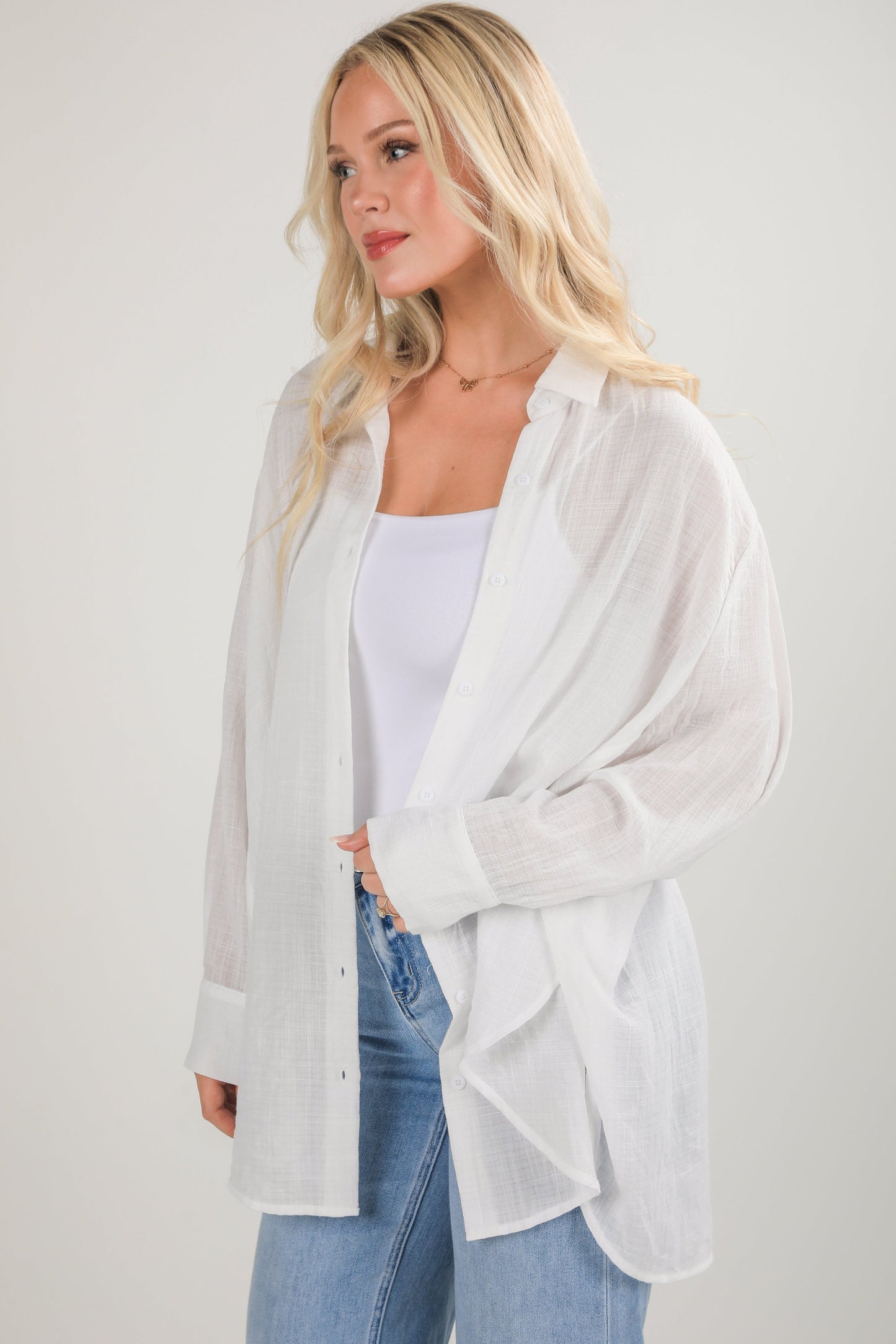 Allison Oversized Button-Up Blouse