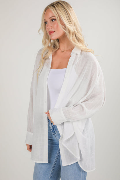 Allison Oversized Button-Up Blouse