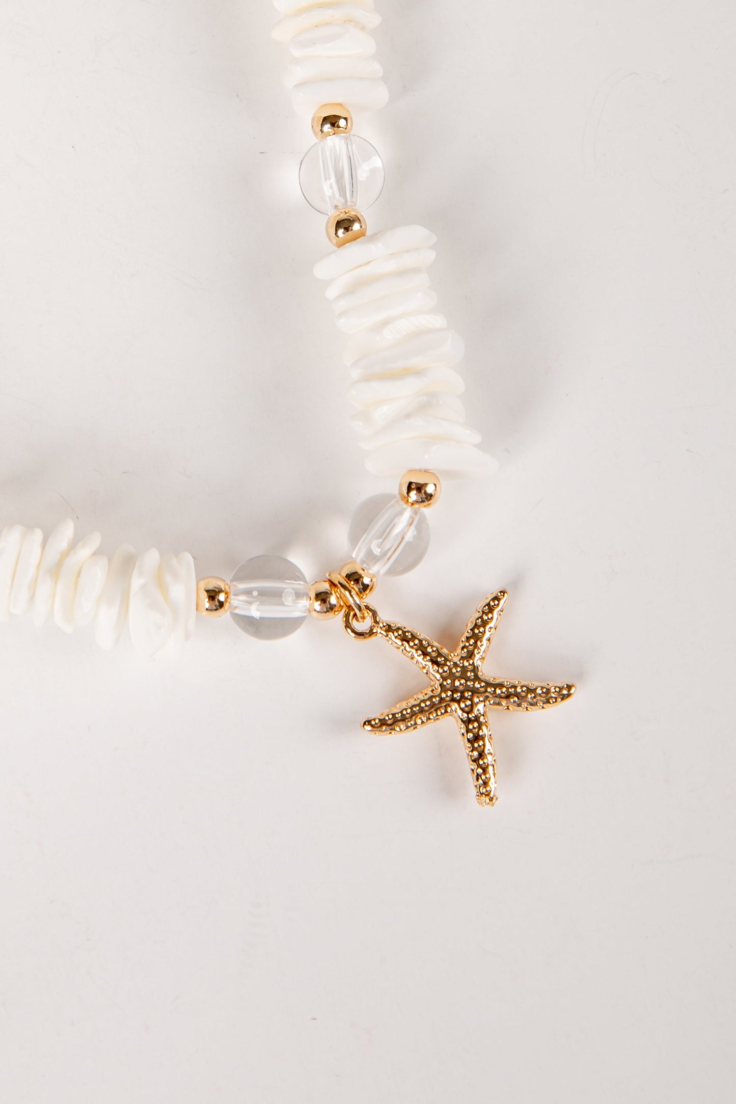 Allee Coastal Shell & Starfish White Necklace